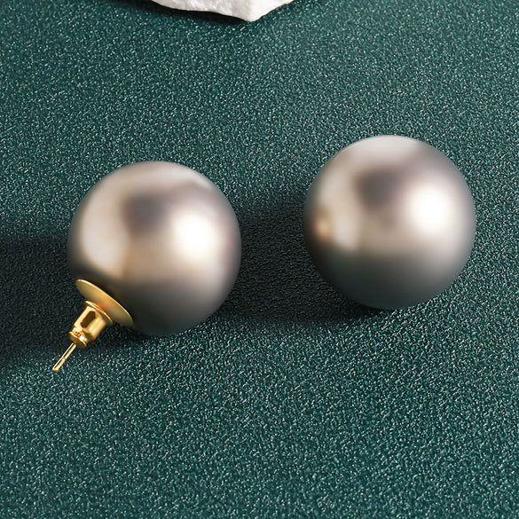Wholesale Ear Nail Copper S925 Silver Needle Simple Geometric Dripping Oil Pearl Women's