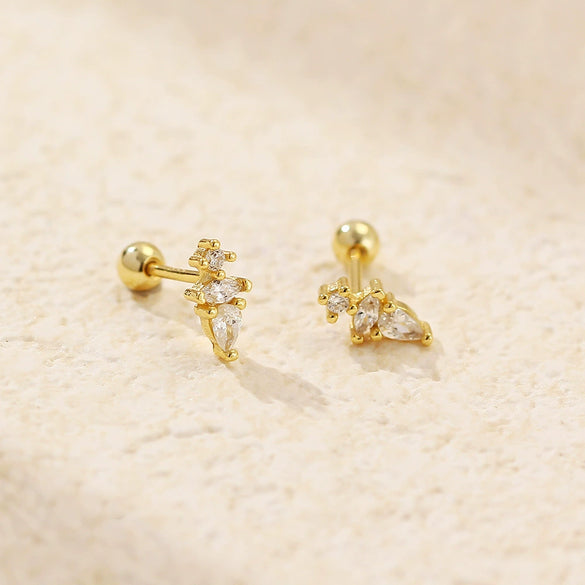 Wholesale Ear Nail S925 Silver Drop Shape Electroplated For Women