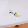 Wholesale Ear Nail Stainless Steel Gold Plated Inlaid With Artificial And Semiprecious Stones Geometric Style