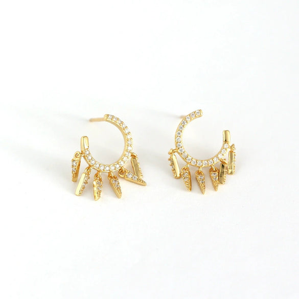 Wholesale Ear Stud Jewelry S925 Sterling Silver Geometric Design Electroplated For Women