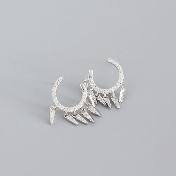 Wholesale Ear Stud Jewelry S925 Sterling Silver Geometric Design Electroplated For Women