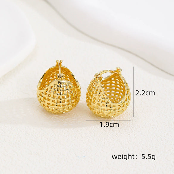 Wholesale Ear Studs And Earrings Copper Geometric Gold Plated Cartoon Style
