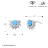 Wholesale Ear Studs S925 Sterling Silver Irregular Fanshaped Semiround Geometric Electroplating Vintage Light Luxury Minimalist Women's
