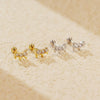 Wholesale Earring 925 Silver Geometric Diamond Rivet Screw Style