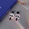 Wholesale Earrings Acrylic Punk Style With Butterfly Skull Dagger Cartoon Characters Stainless Steel Ear Needles Electroplating