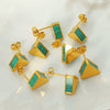 Wholesale Earrings Acrylic Triangle 316L Stainless Steel Gold Plated Geometric Style