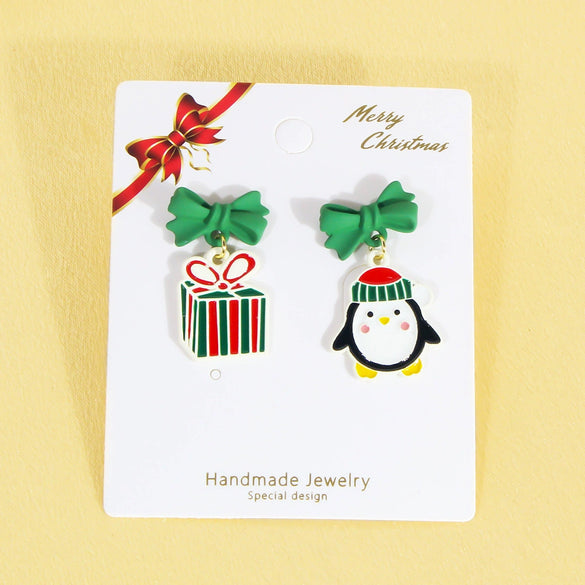Wholesale Earrings Alloy Cute Festival Elements Bow Cartoon Character