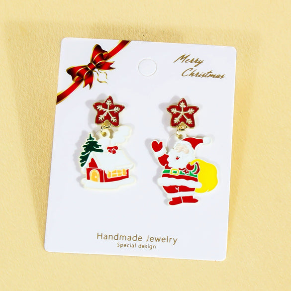 Wholesale Earrings Alloy Cute Festival Elements Bow Cartoon Character