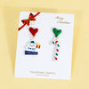 Wholesale Earrings Alloy Cute Festival Elements Bow Cartoon Character