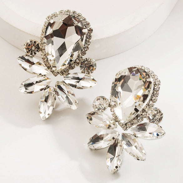 Wholesale Earrings Alloy Diamond Dropshaped Minimalist Natural For Women
