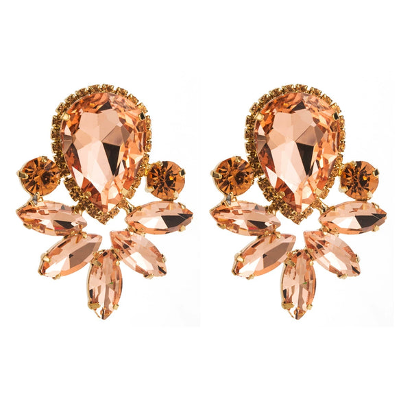 Wholesale Earrings Alloy Diamond Dropshaped Minimalist Natural For Women
