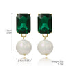 Wholesale Earrings Alloy Material Geometric Style Diamond Design