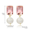 Wholesale Earrings Alloy Material Geometric Style Diamond Design