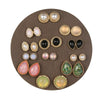 Wholesale Earrings Alloy Resin Cat's Eye Geometric Electroplating For Women