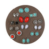 Wholesale Earrings Alloy Resin Cat's Eye Geometric Electroplating For Women