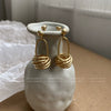 Wholesale Earrings Copper Alloy Geometric Matte Circle Knotted Hanging Basket Non Pierced Screw Clip