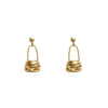 Wholesale Earrings Copper Alloy Geometric Matte Circle Knotted Hanging Basket Non Pierced Screw Clip