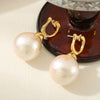 Wholesale Earrings Copper And Pearl French Retro U Shape Inlaid With Pearls