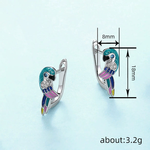 Wholesale Earrings Copper Animal Zodiac Geometric Zircon Jewelry Lovely Style