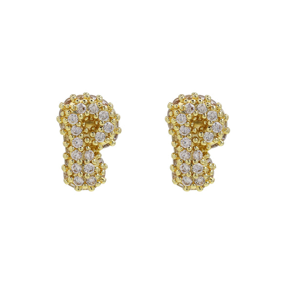 Wholesale Earrings Copper Balloon Bubble With Cute Letter Design Electroplated For Women