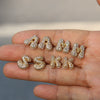 Wholesale Earrings Copper Balloon Bubble With Cute Letter Design Electroplated For Women
