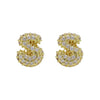 Wholesale Earrings Copper Balloon Bubble With Cute Letter Design Electroplated For Women