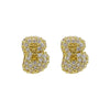 Wholesale Earrings Copper Balloon Bubble With Cute Letter Design Electroplated For Women