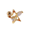 Wholesale Earrings Copper Candycolored Dreamchasing Dragonfly Animal Electroplated Heart Shape