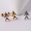 Wholesale Earrings Copper Candycolored Dreamchasing Dragonfly Animal Electroplated Heart Shape
