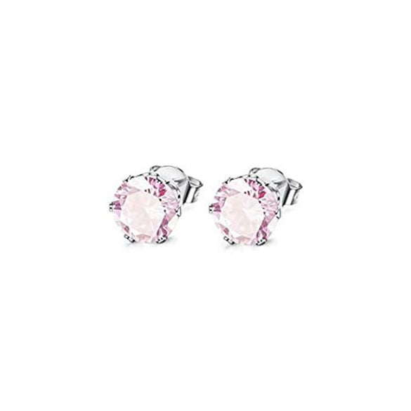 Wholesale Earrings Copper Colorful Zircon Geometric Sixclaw Design