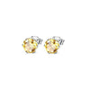 Wholesale Earrings Copper Colorful Zircon Geometric Sixclaw Design