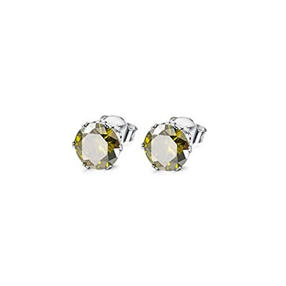 Wholesale Earrings Copper Colorful Zircon Geometric Sixclaw Design