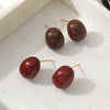 Wholesale Earrings Copper Dripping Oil Geometric French Retro Enamel Craft Thickened Electroplating