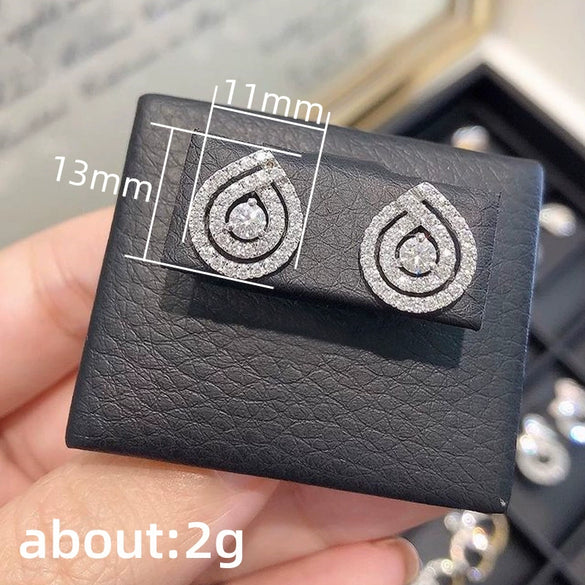 Wholesale Earrings Copper Dropshaped Zircon For Women