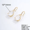 Wholesale Earrings Copper Dropshaped Zircon Micro Inlaid Electroplating For Women