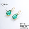 Wholesale Earrings Copper Dropshaped Zircon Micro Inlaid Electroplating For Women