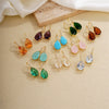 Wholesale Earrings Copper Dropshaped Zircon Micro Inlaid Electroplating For Women