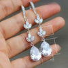 Wholesale Earrings Copper Dropshaped Zircon
