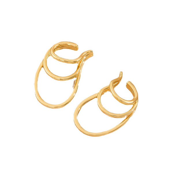 Wholesale Earrings Copper Fashion Geometric Electroplating Heart Shape For Women