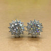 Wholesale Earrings Copper Flower Micro Inlaid Zircon Fashion Ol Style
