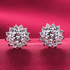 Wholesale Earrings Copper Flower Micro Inlaid Zircon Fashion Ol Style