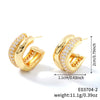 Wholesale Earrings Copper Geometric Crescentshaped Electroplating Elegant Retro Women's