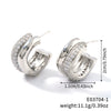 Wholesale Earrings Copper Geometric Crescentshaped Electroplating Elegant Retro Women's