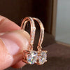 Wholesale Earrings Copper Geometric Four Claw Shining Eight Heart Eight Arrows Zircon Hook For Women