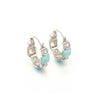Wholesale Earrings Copper Geometric Heart Cshaped Retro Enamel Asymmetric Zircon Inlaid Electroplating