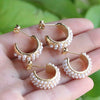 Wholesale Earrings Copper Geometric Heart Shape Electroplating For Women