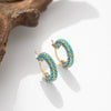 Wholesale Earrings Copper Geometric Inlaid Zircon Unisex