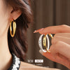 Wholesale Earrings Copper Geometric Letter Electroplated Highend For Women