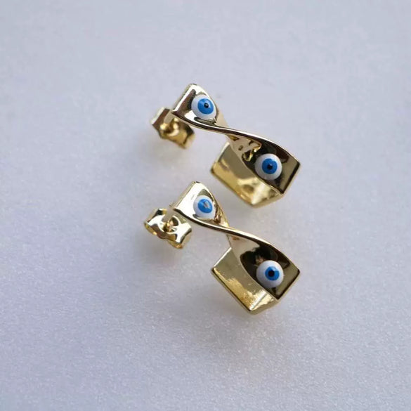 Wholesale Earrings Copper Geometric Oil Dripping Electroplated Jewelry For Women