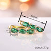 Wholesale Earrings Copper Geometric Palace Style Oval Lady Highend Luxury Ear Buckle